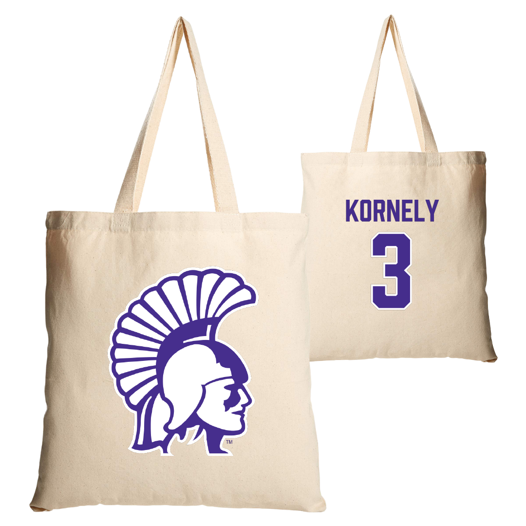 Winona State University Volleyball Tan Canvas Tote Bag - #3 Kenna Kornely
