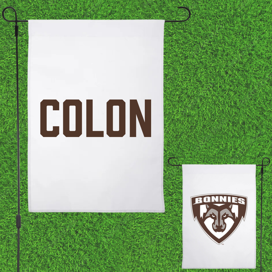St. Bonaventure University Swimming & Diving White Garden Flag - Daciana Colon