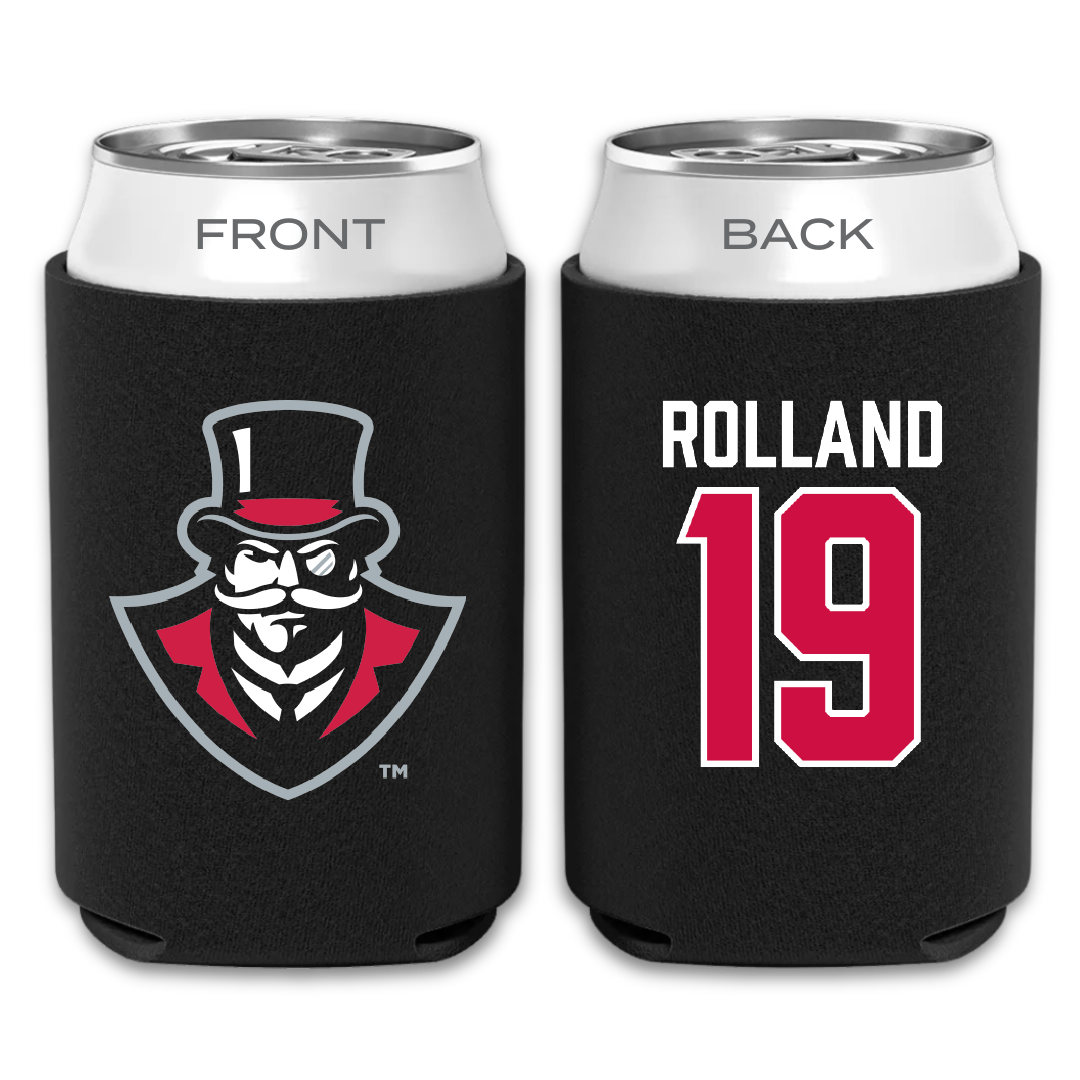 Austin Peay State University Baseball Black Can Cooler - #19 Luke Rolland