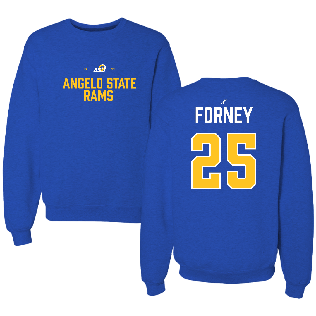 Angelo State University Softball Blue General Crewneck - #25 Kylie Forney