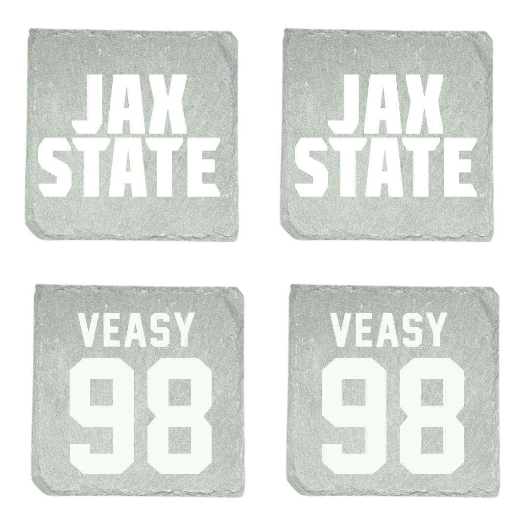 Jacksonville State University Football Stone Coaster (4 Pack)  - #98 Jackson Veasy