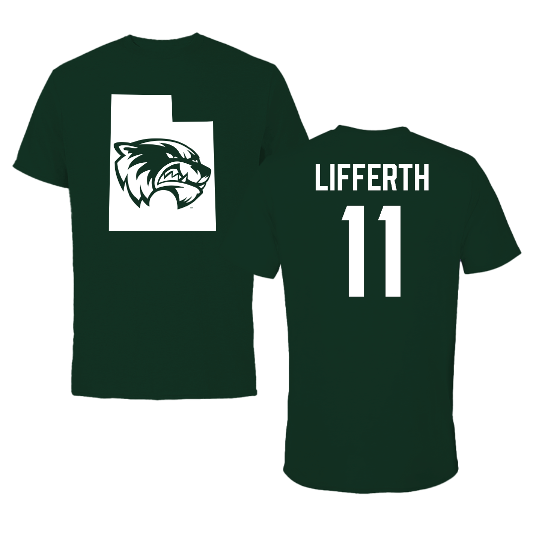 Utah Valley University Soccer Forest Green State Performance Tee - #11 Zach Lifferth