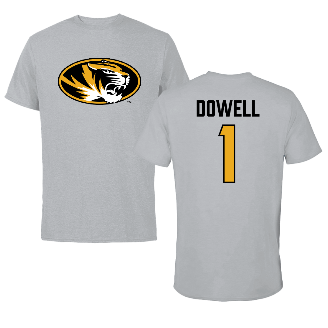 University of Missouri Basketball Sport Gray Tee - #1 Shannon Dowell