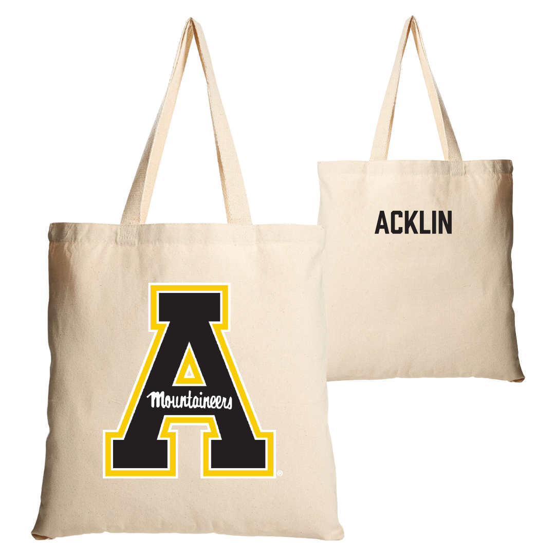 Appalachian State University Wrestling Tan Canvas Tote Bag - Drake Acklin