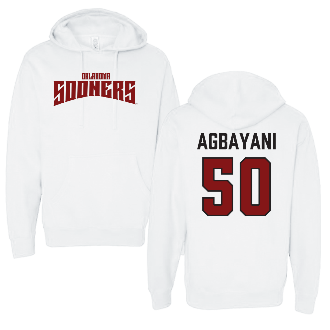 University of Oklahoma Softball White Classic Hoodie - #50 Ailana Agbayani