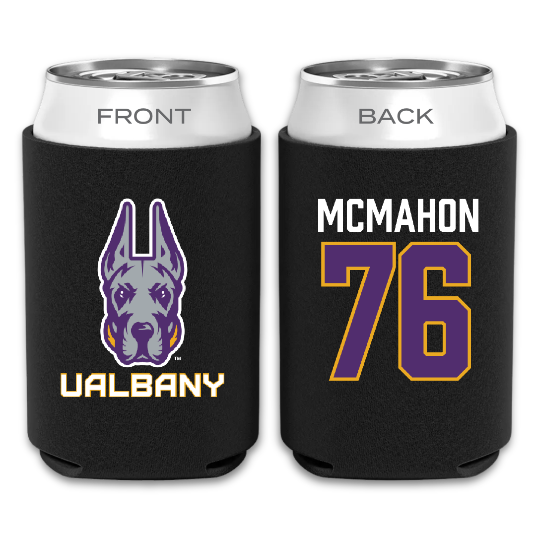 University at Albany Football Black Can Cooler - #76 Joey McMahon