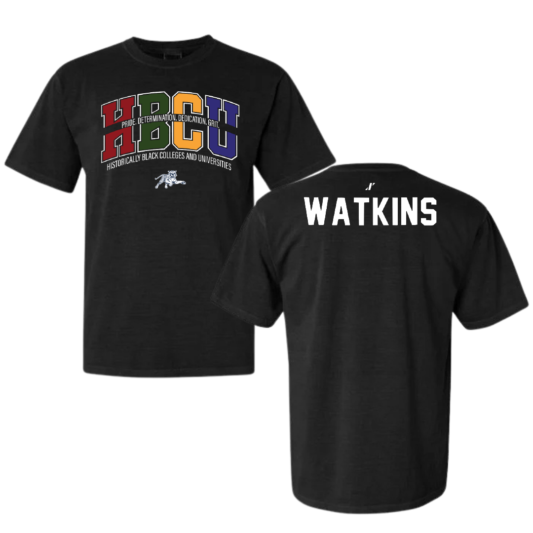 Jackson State University Volleyball Black HBCU Comfort Colors Tee - Kamiera Watkins