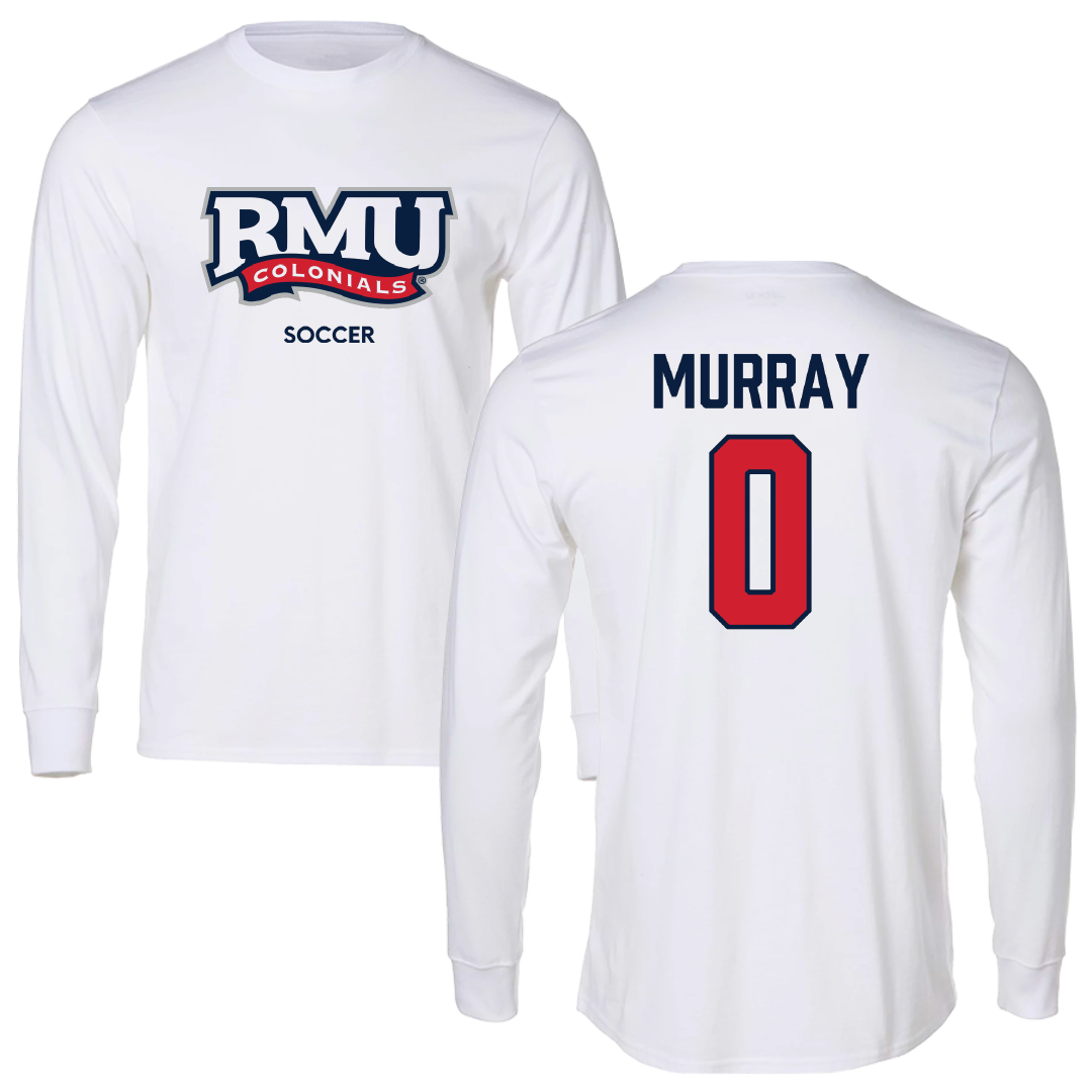 Robert Morris University Soccer (W) White Long Sleeve - #0 Brenna Murray