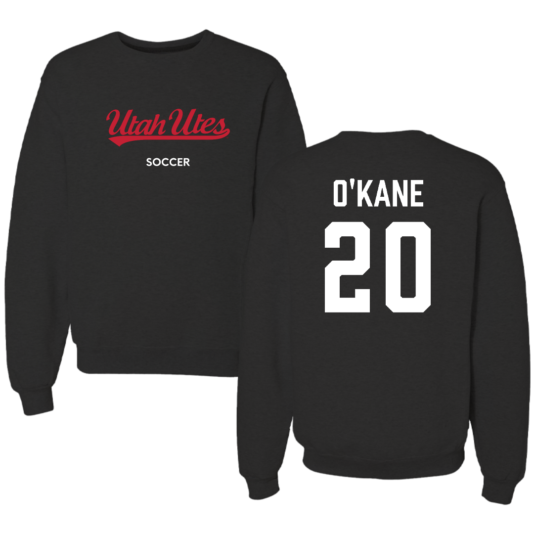 University of Utah Soccer (W) Black Crewneck - #20 Katie O'Kane