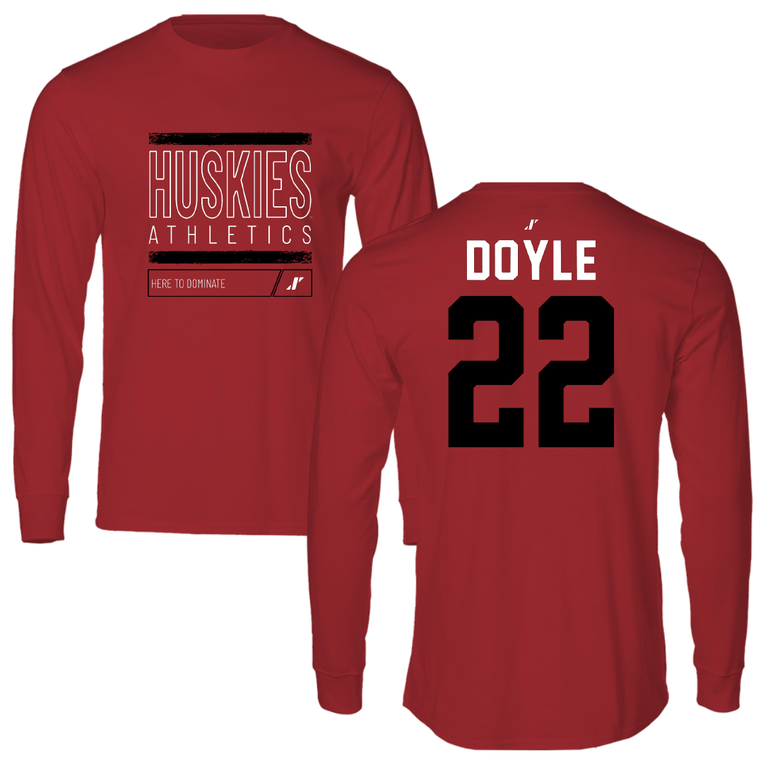 Northern Illinois University Basketball Canvas Red Dominate Long Sleeve - #22 Alecia Doyle