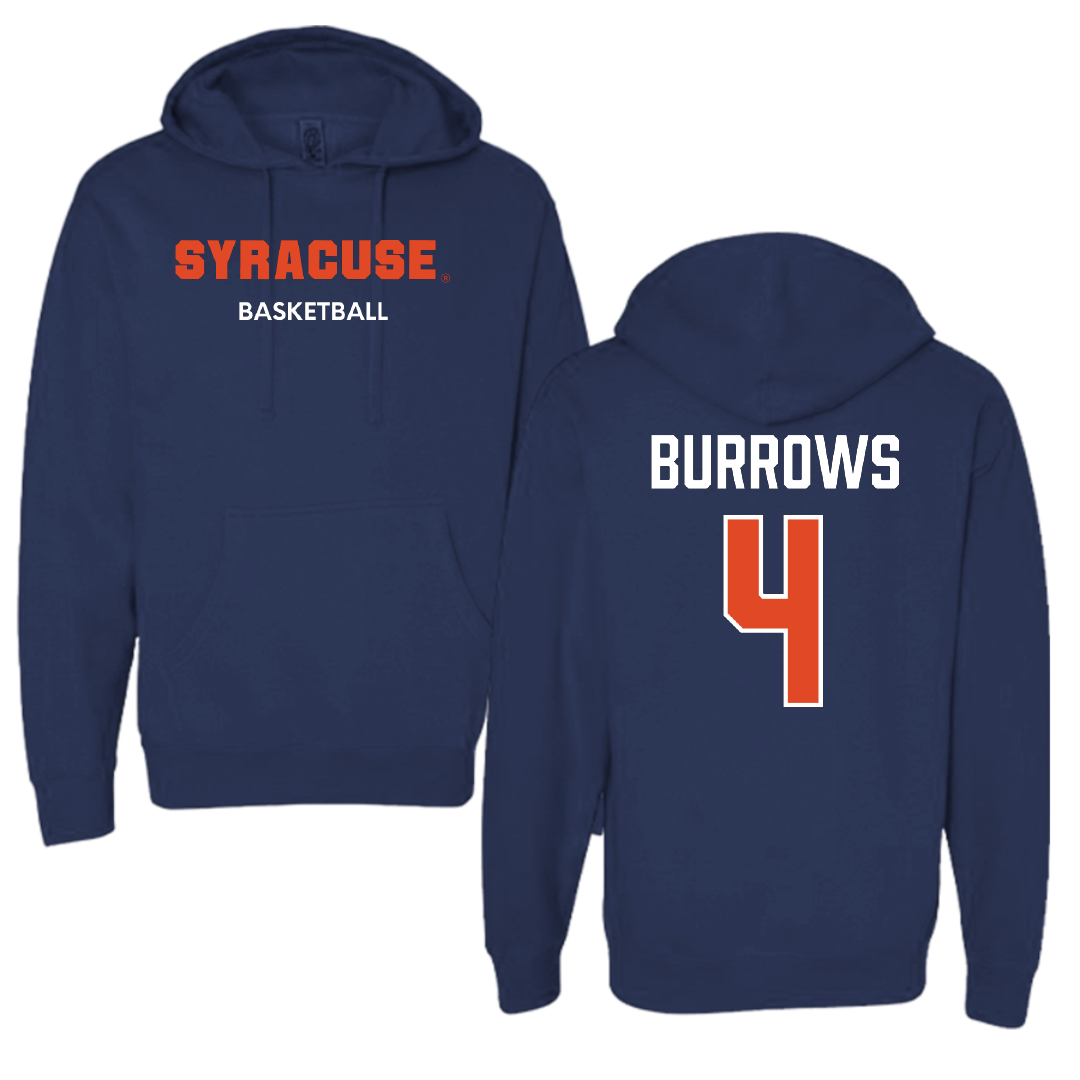 Syracuse University Basketball (W) Navy Hoodie - #4 Sophie Burrows