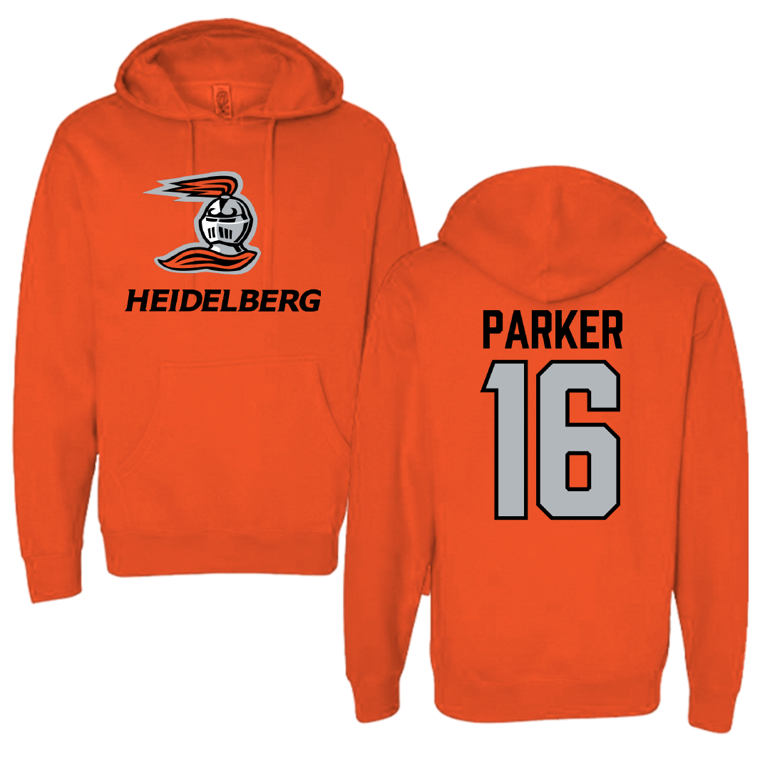 Heidelberg University Lacrosse Orange Hoodie - #16 Colin Parker