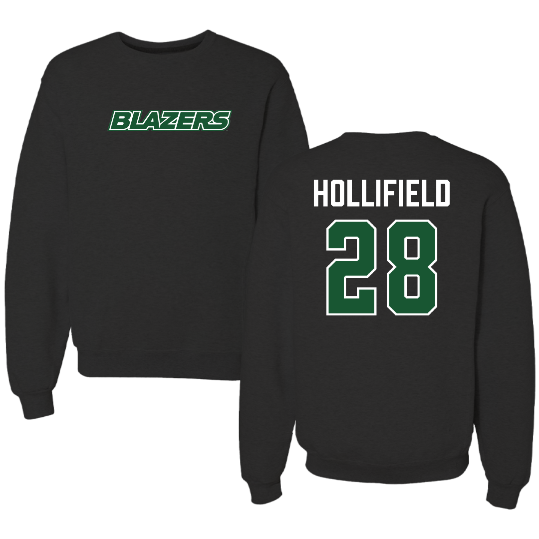 University of Alabama at Birmingham Baseball Black Crewneck - #28 Nicholas Hollifield