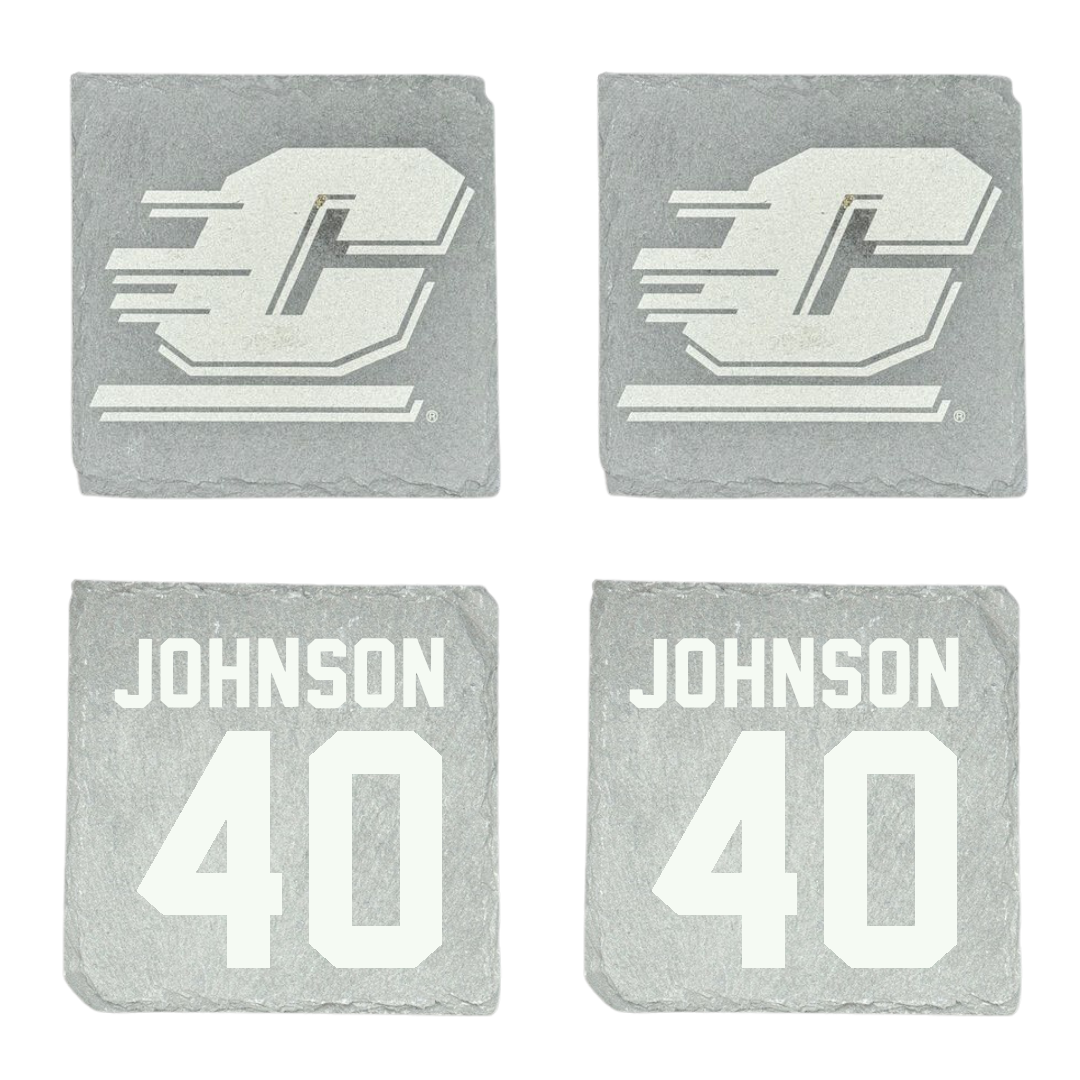Central Michigan University Basketball (W) Stone Coaster (4 Pack)  - #40 Taylor Johnson