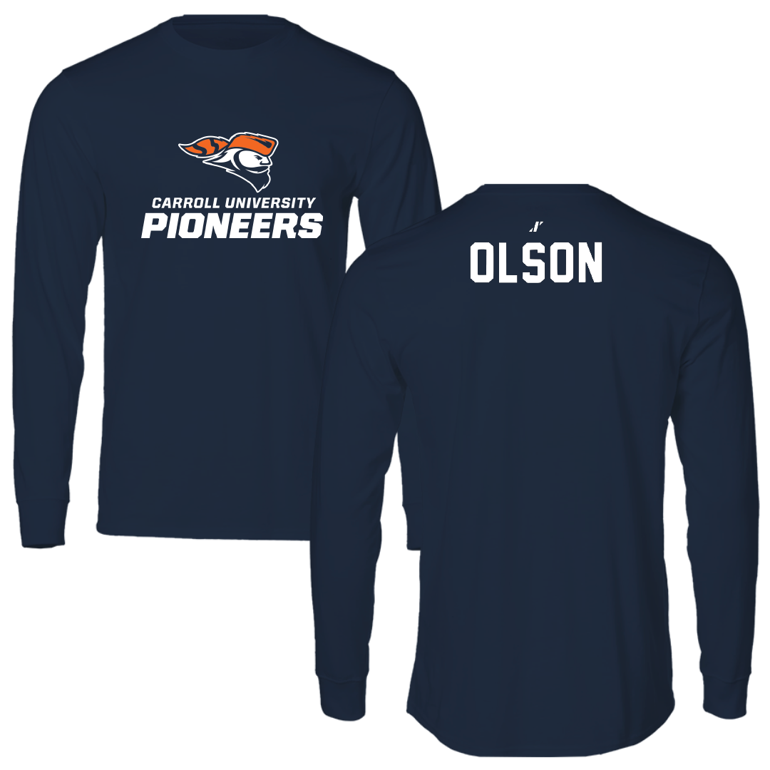 Carroll University TF and XC Navy Performance Long Sleeve - Bailey Olson