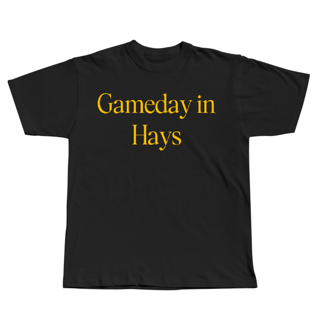 Fort Hays State University Wrestling (M) Black Gameday Tee - Aiden Shields