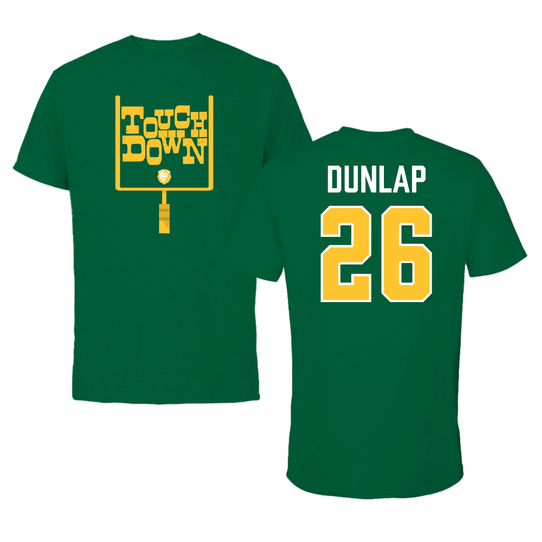 Southeastern Louisiana University Football Green Touchdown Performance Tee - #26 Austin Dunlap