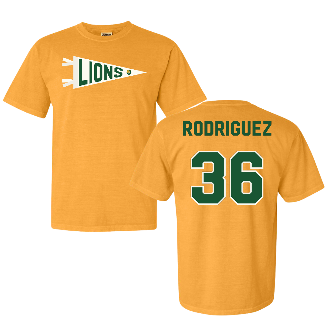 Southeastern Louisiana University Baseball Gold Pennant Comfort Colors Tee - #36 Jackson Rodriguez