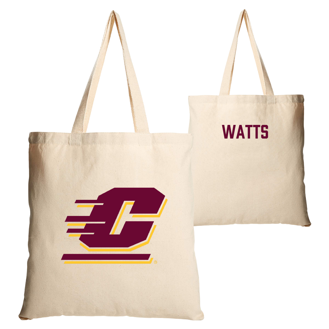 Central Michigan University TF and XC Tan Canvas Tote Bag - Robyn Watts