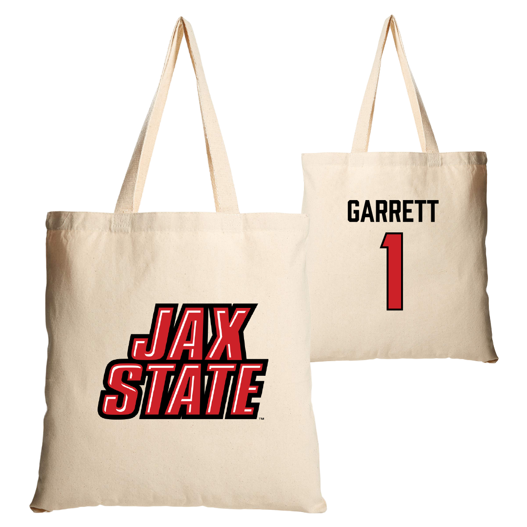 Jacksonville State University Volleyball Tan Canvas Tote Bag - #1 Ellie Garrett
