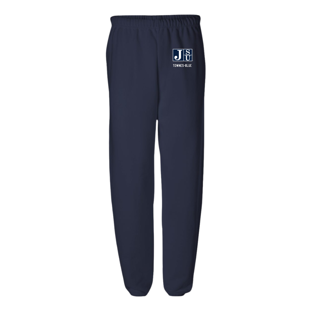 Jackson State University Football Navy Sweatpants - #74 D’Andre Townes-Blue