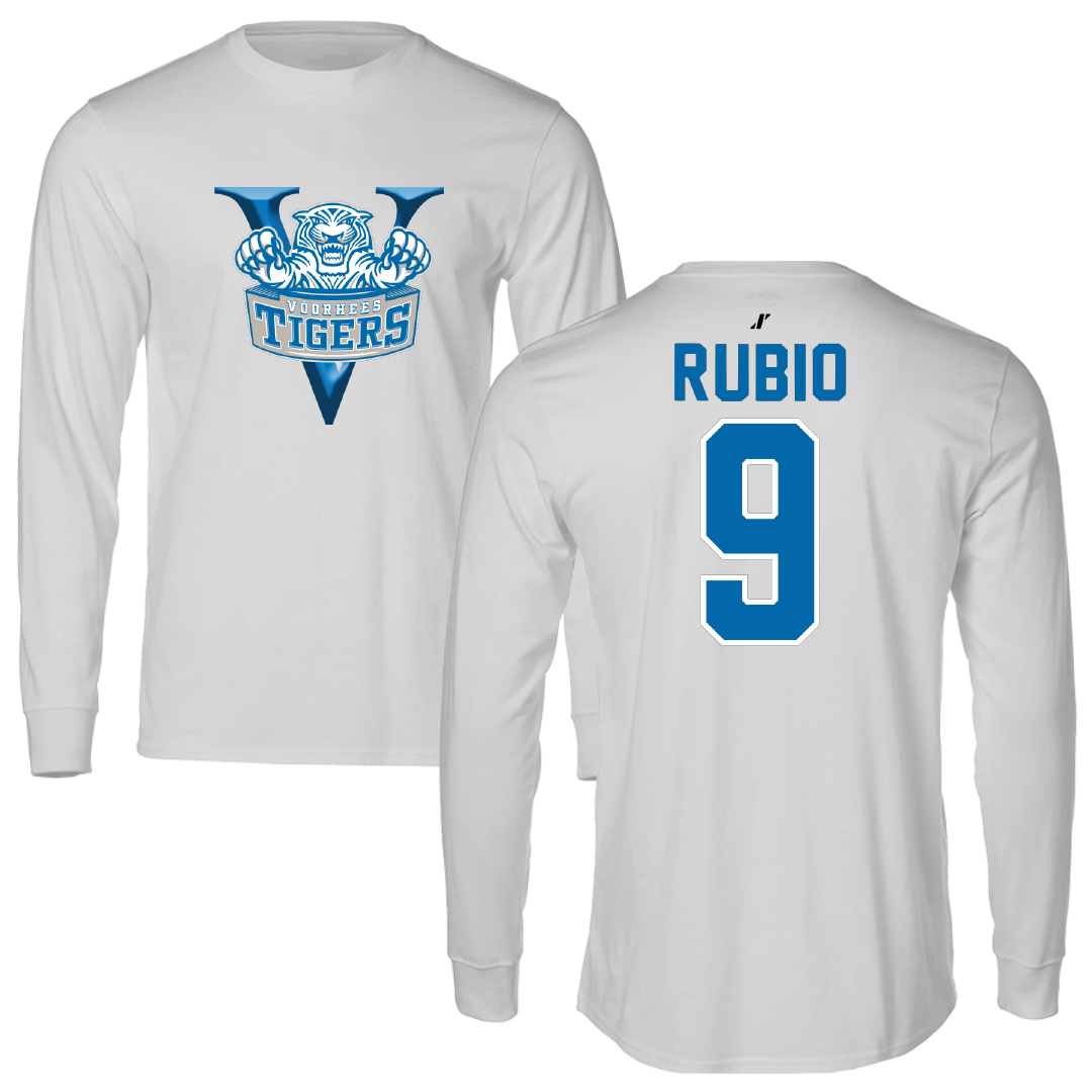 Voorhees University Baseball Light Gray Performance Long Sleeve - #9 Miguel Rubio
