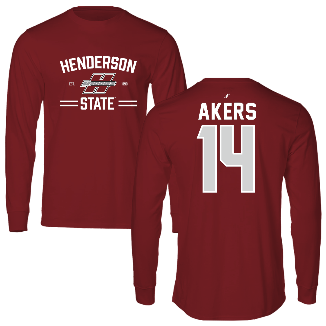 Henderson State University Softball Cardinal General Long Sleeve - #14 Hilary Akers