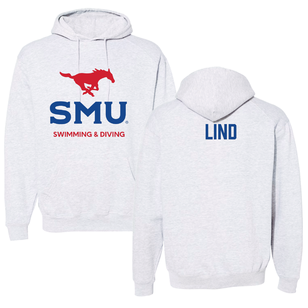 Southern Methodist University Swimming & Diving Light Gray Hoodie - Olivia Lind