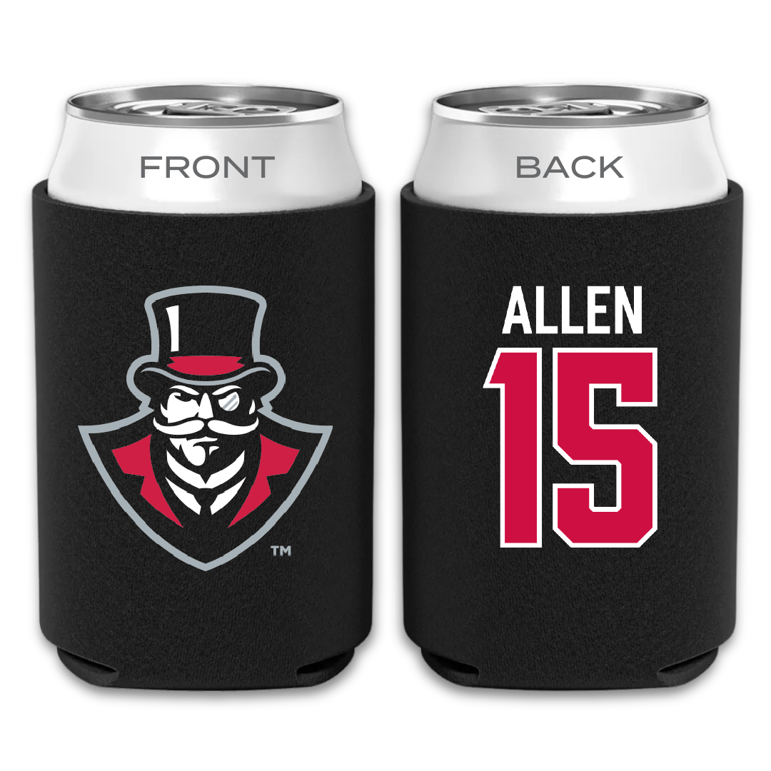 Austin Peay State University Football Black Can Cooler - #15 Chase Allen