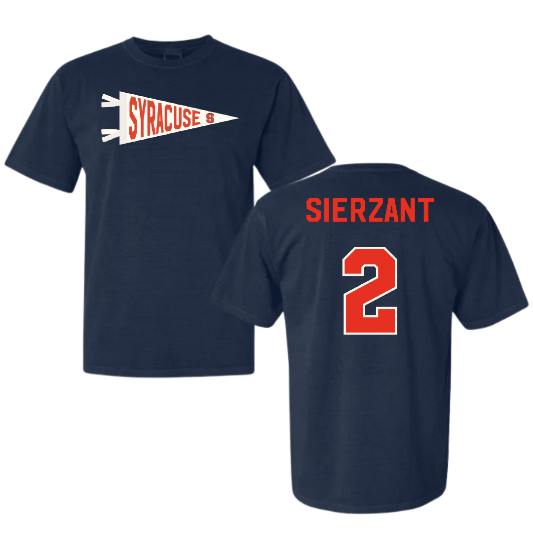 Syracuse University Volleyball Navy Pennant Comfort Colors Tee - #2 Veronica Sierzant