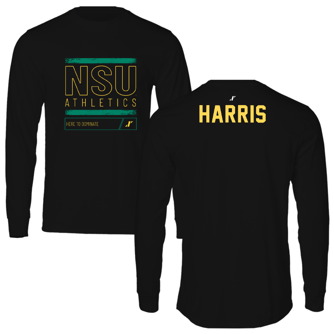 Norfolk State University TF and XC Black Dominate Performance Long Sleeve - Armani Harris