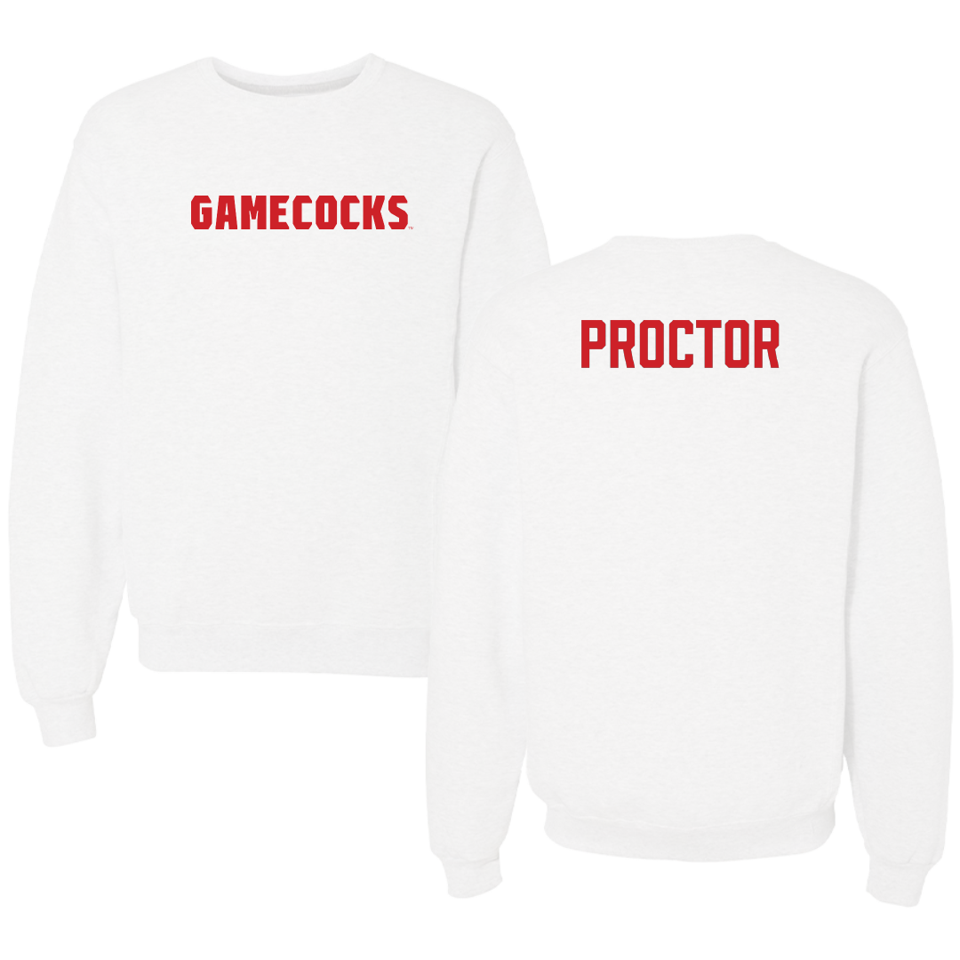 Jacksonville State University TF and XC White Crewneck - JR Proctor