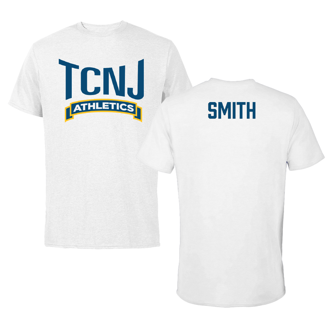 The College of New Jersey TF and XC White Tee - Tyler Smith