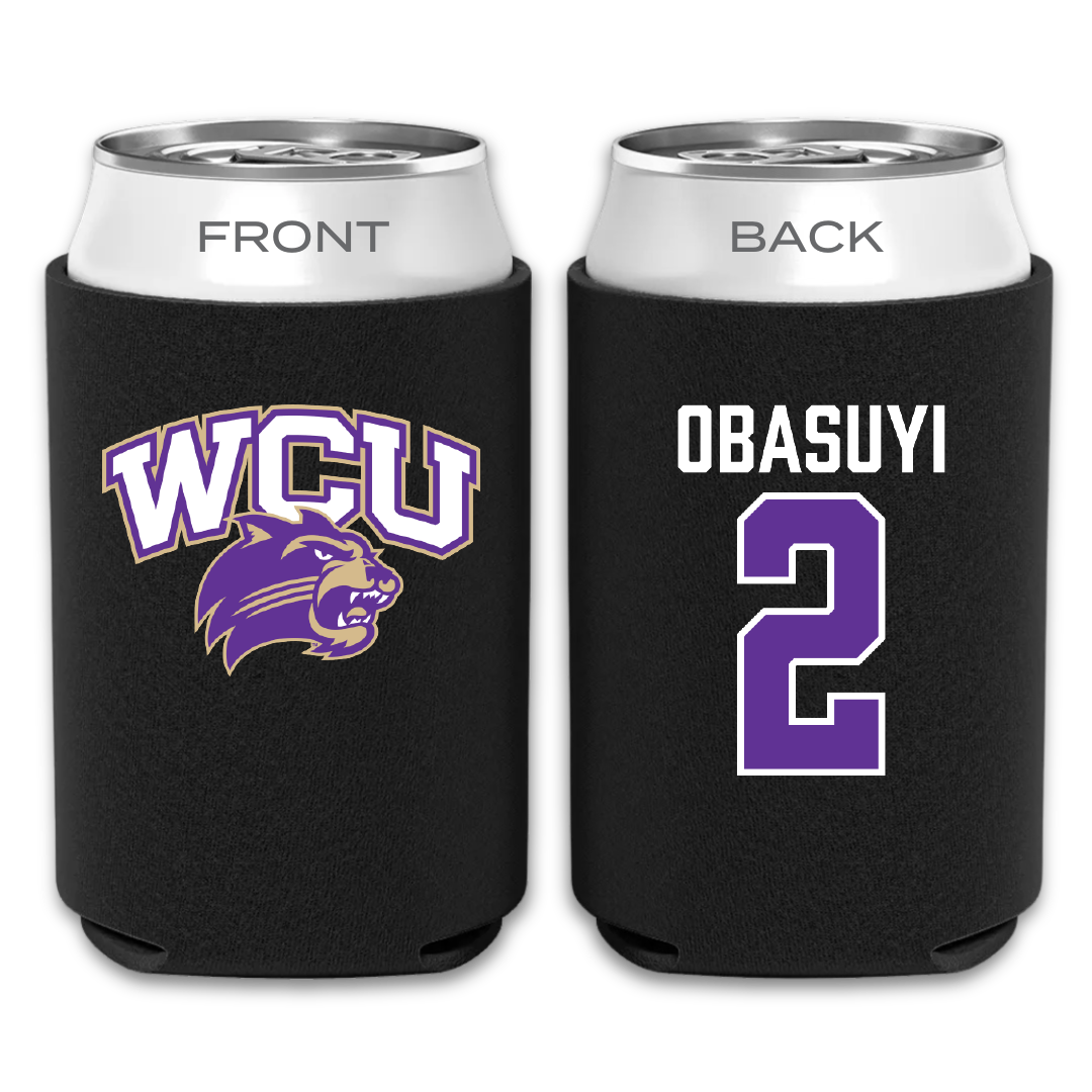 Western Carolina University Basketball Black Can Cooler - #2 Kehinde Obasuyi