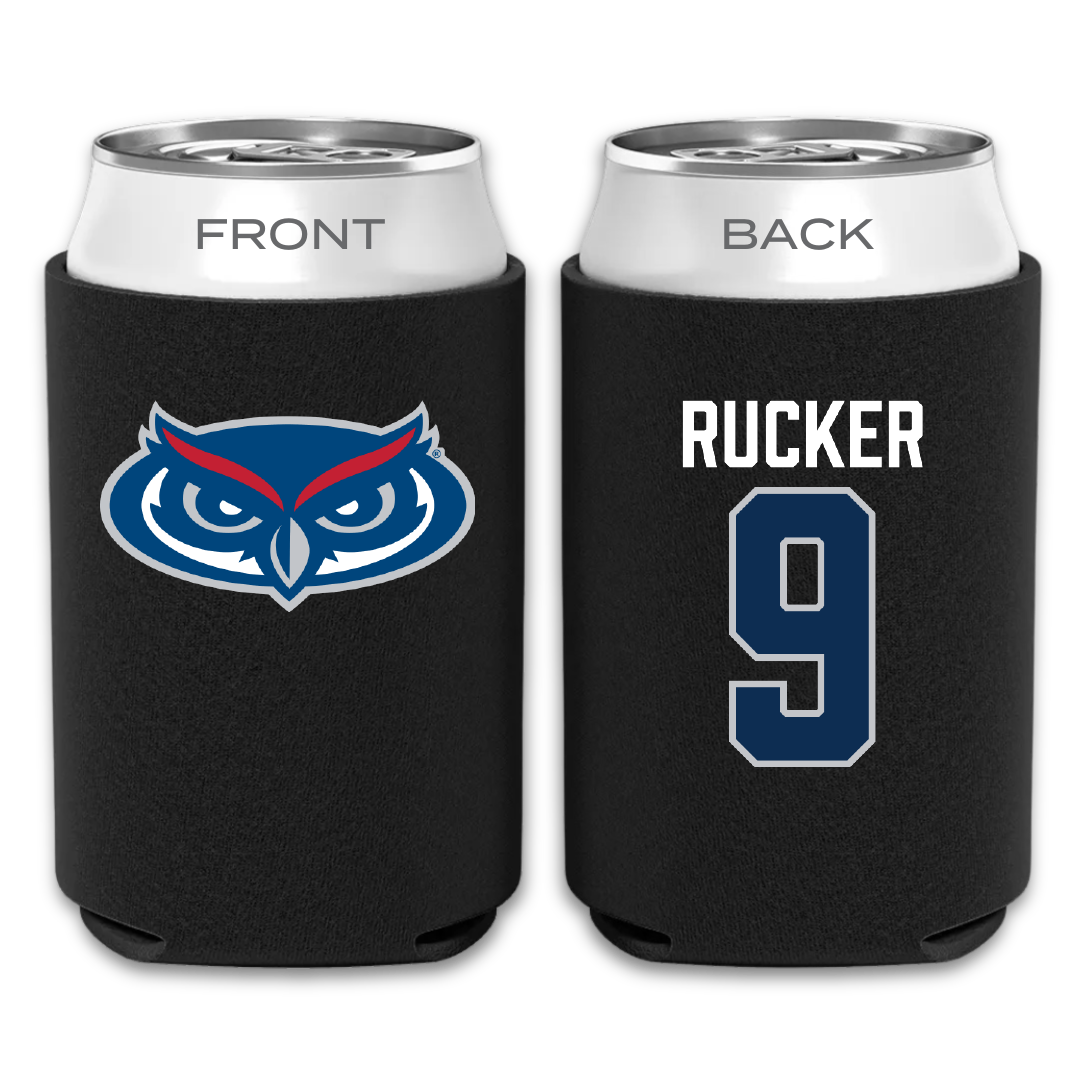 Florida Atlantic University Football Black Can Cooler - #9 Luke Rucker
