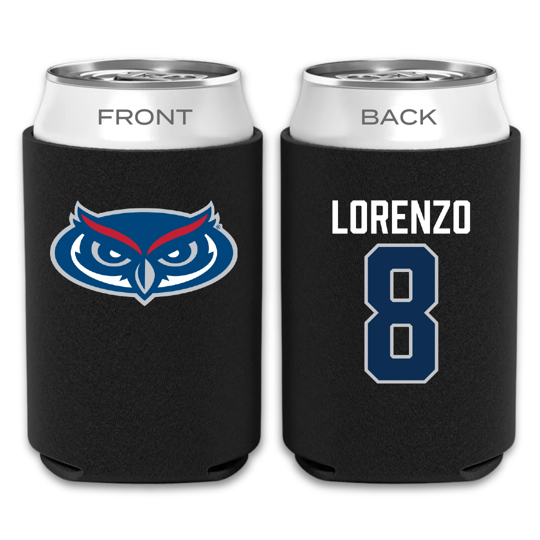 Florida Atlantic University Softball Black Can Cooler - #8 Brooklyn Lorenzo
