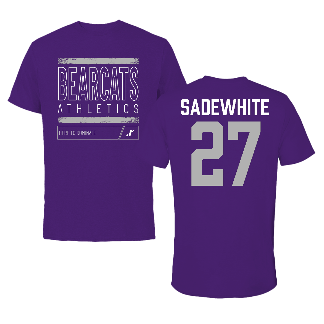 Southwest Baptist University Softball Purple Dominate Tee - #27 Lucy Sadewhite