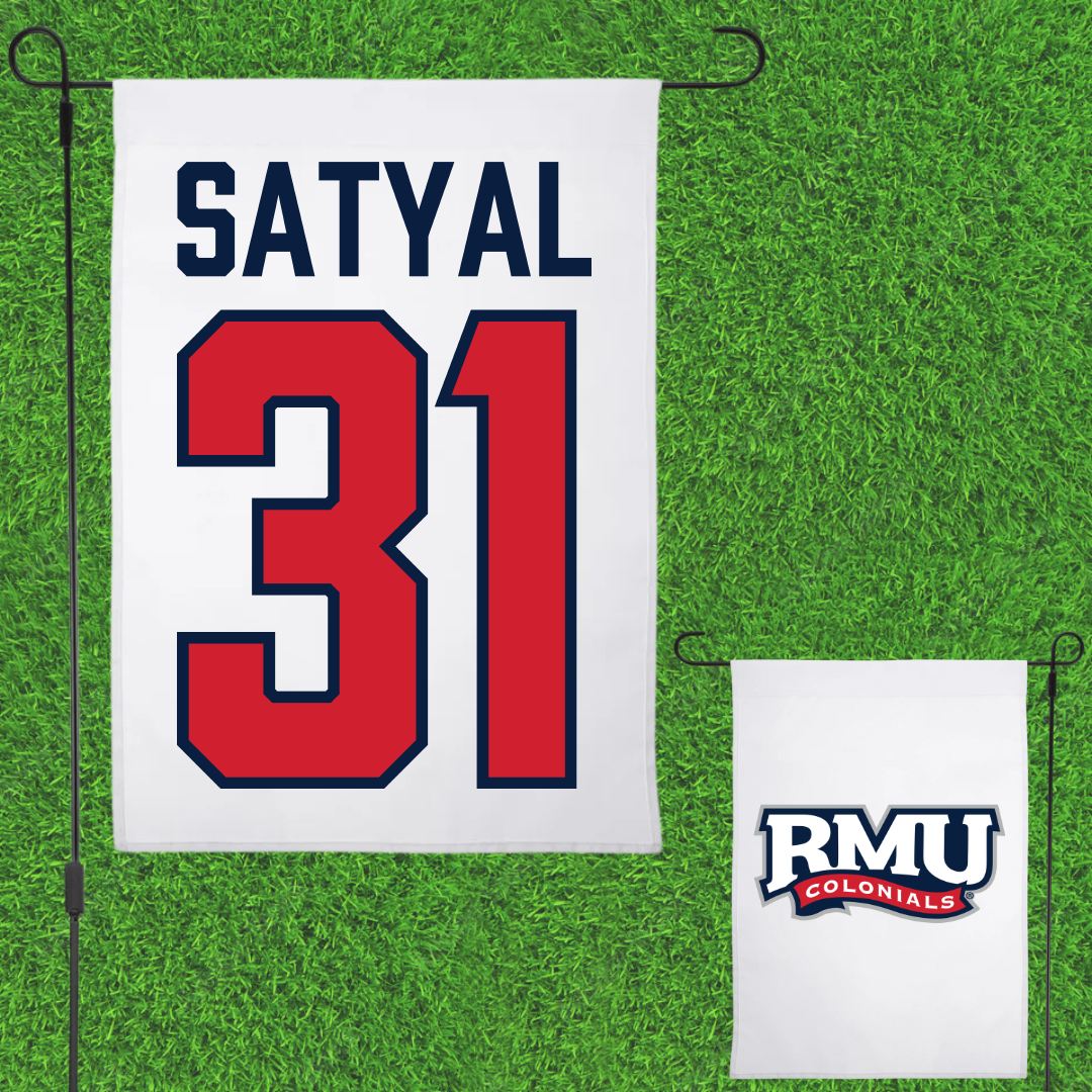 Robert Morris University Soccer White Garden Flag - #31 Deetya Satyal