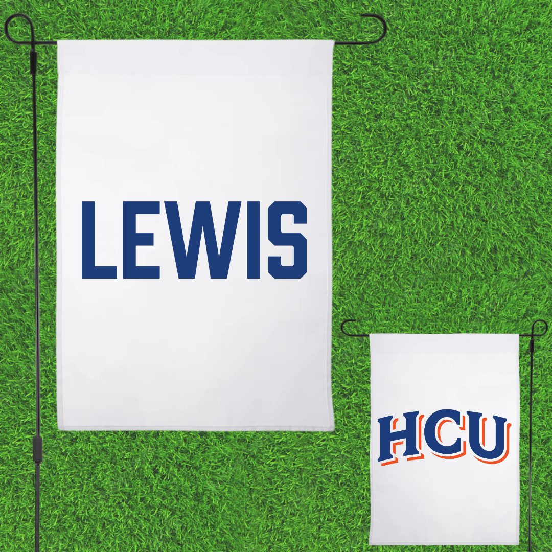 Houston Christian University Football White Garden Flag - Darius Lewis