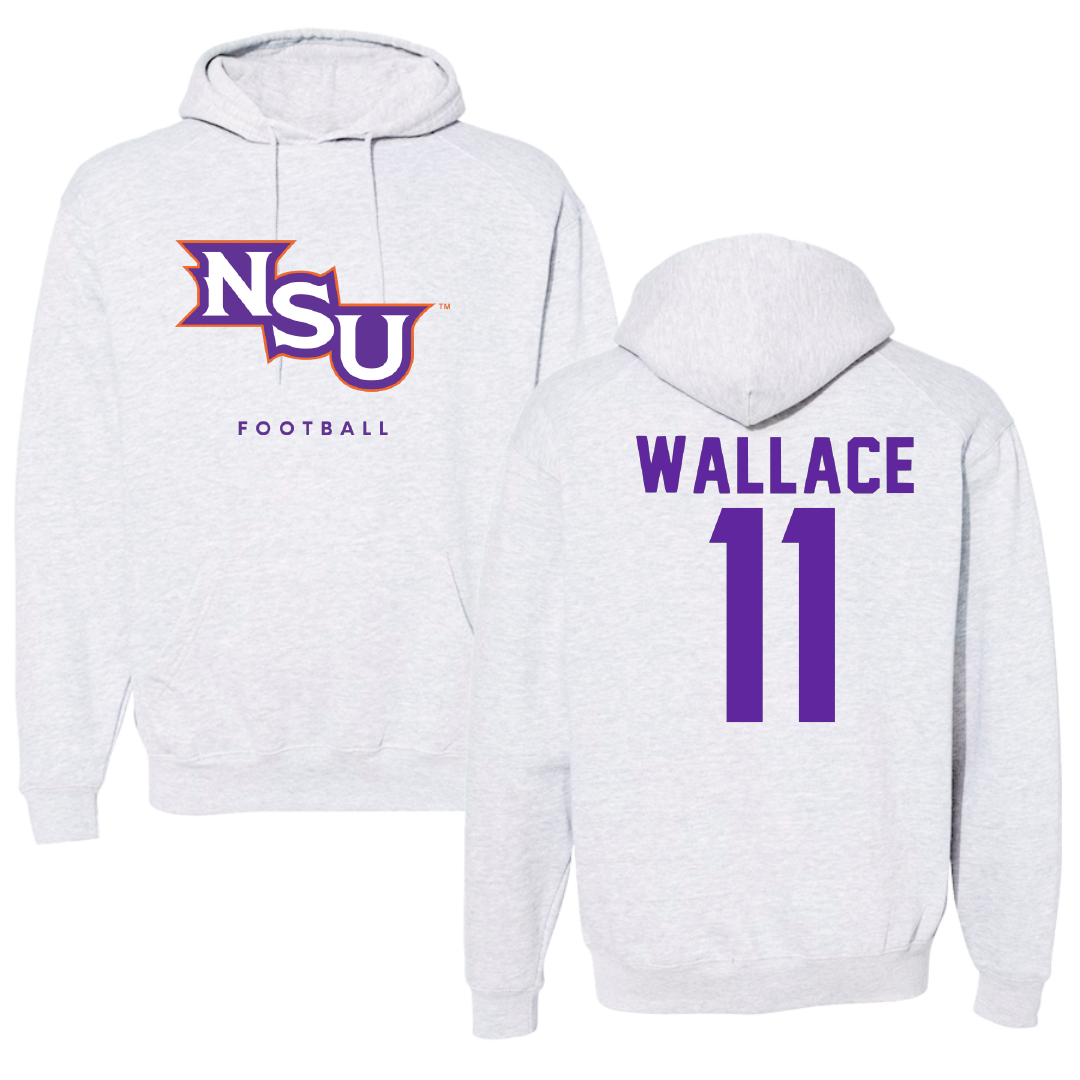 Northwestern State University Football Gray Hoodie - #11 Dane Wallace