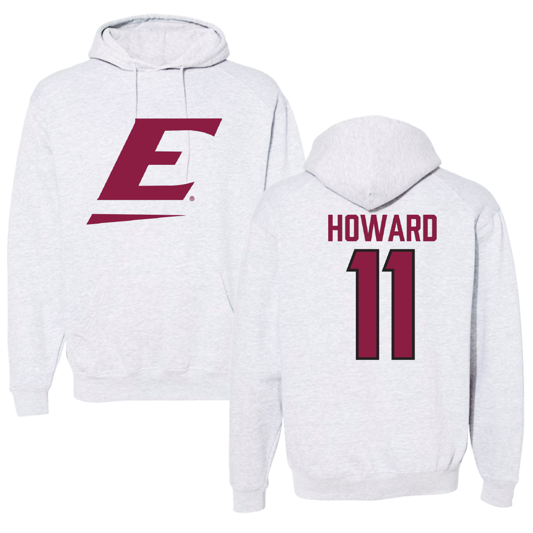 Eastern Kentucky University Football Light Gray Hoodie - #11 Blake Howard