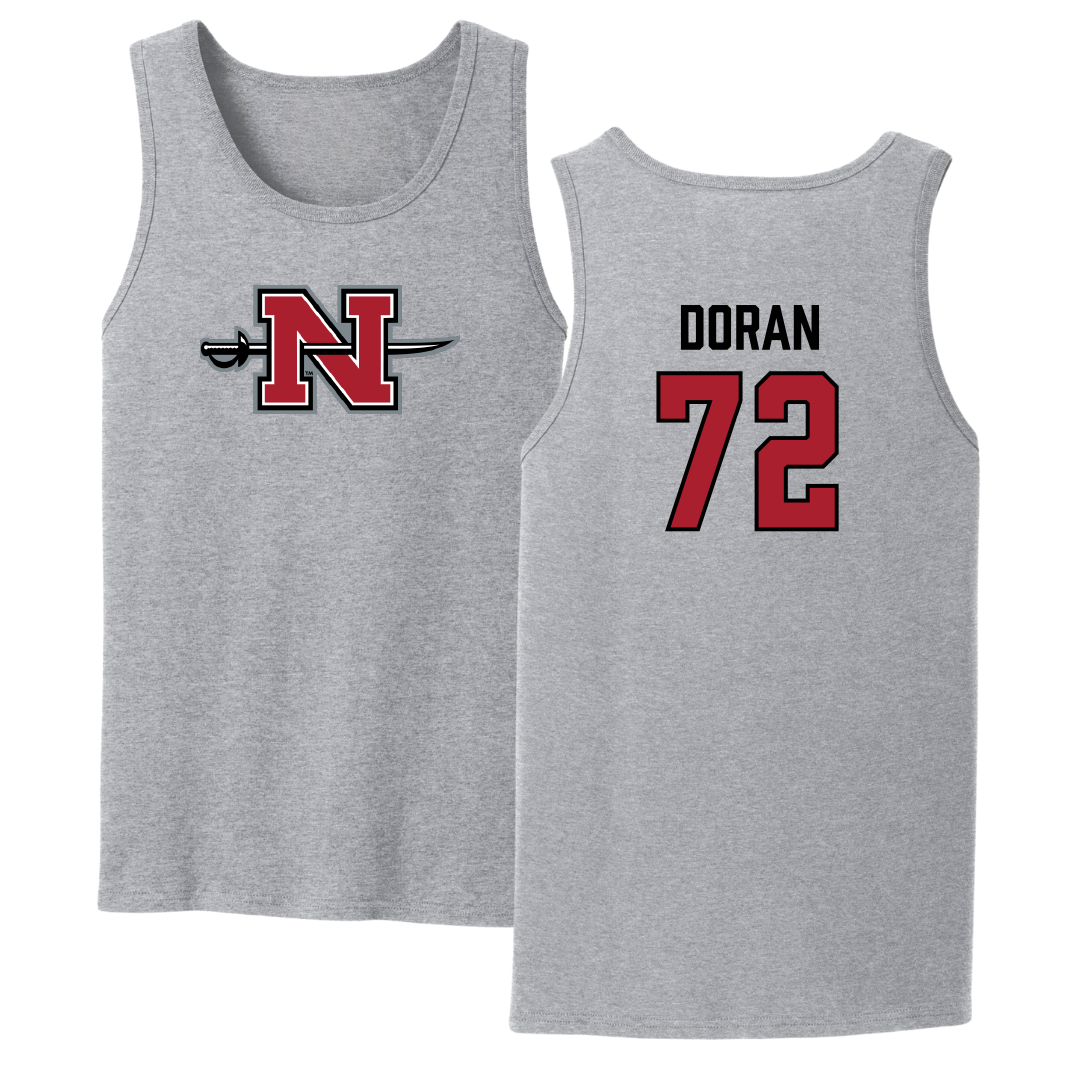 Nicholls State University Football Sport Gray Tank Top - #72 Seth Doran