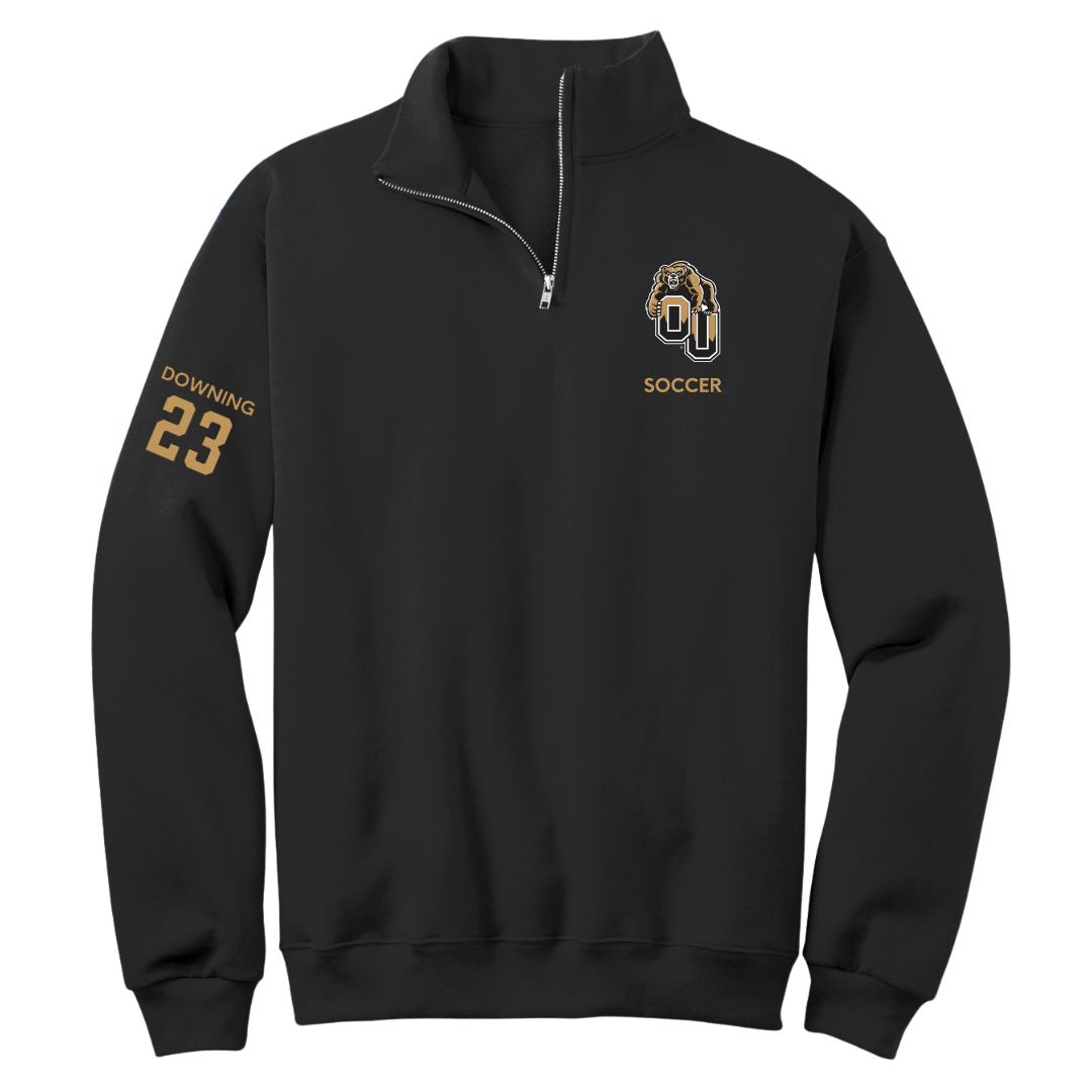 Oakland University Soccer (W) Black Quarter-Zip - #23 Marina Downing