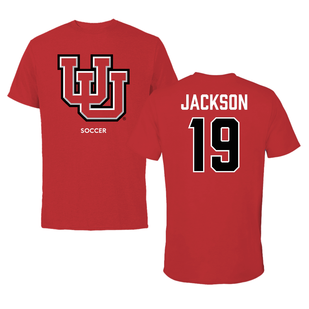 University of Utah Soccer (W) Red Performance Tee - #19 Baylie Jackson