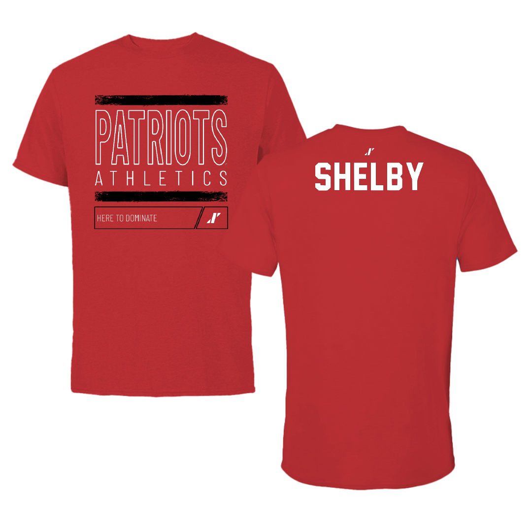 Dallas Baptist University TF and XC Red Dominate Performance Tee - Noah Shelby