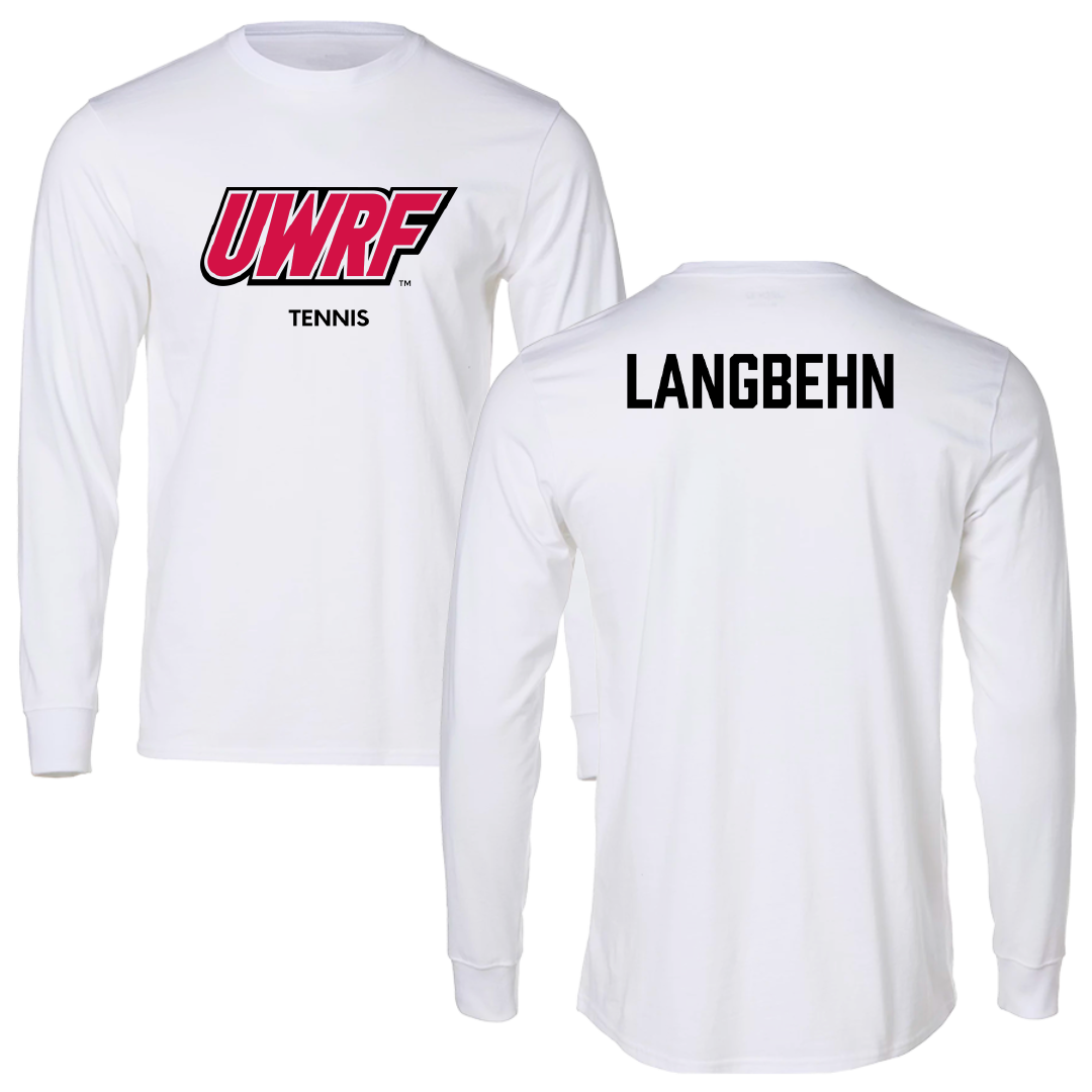University of Wisconsin-River Falls Tennis (W) White Performance Long Sleeve - Alicia Langbehn