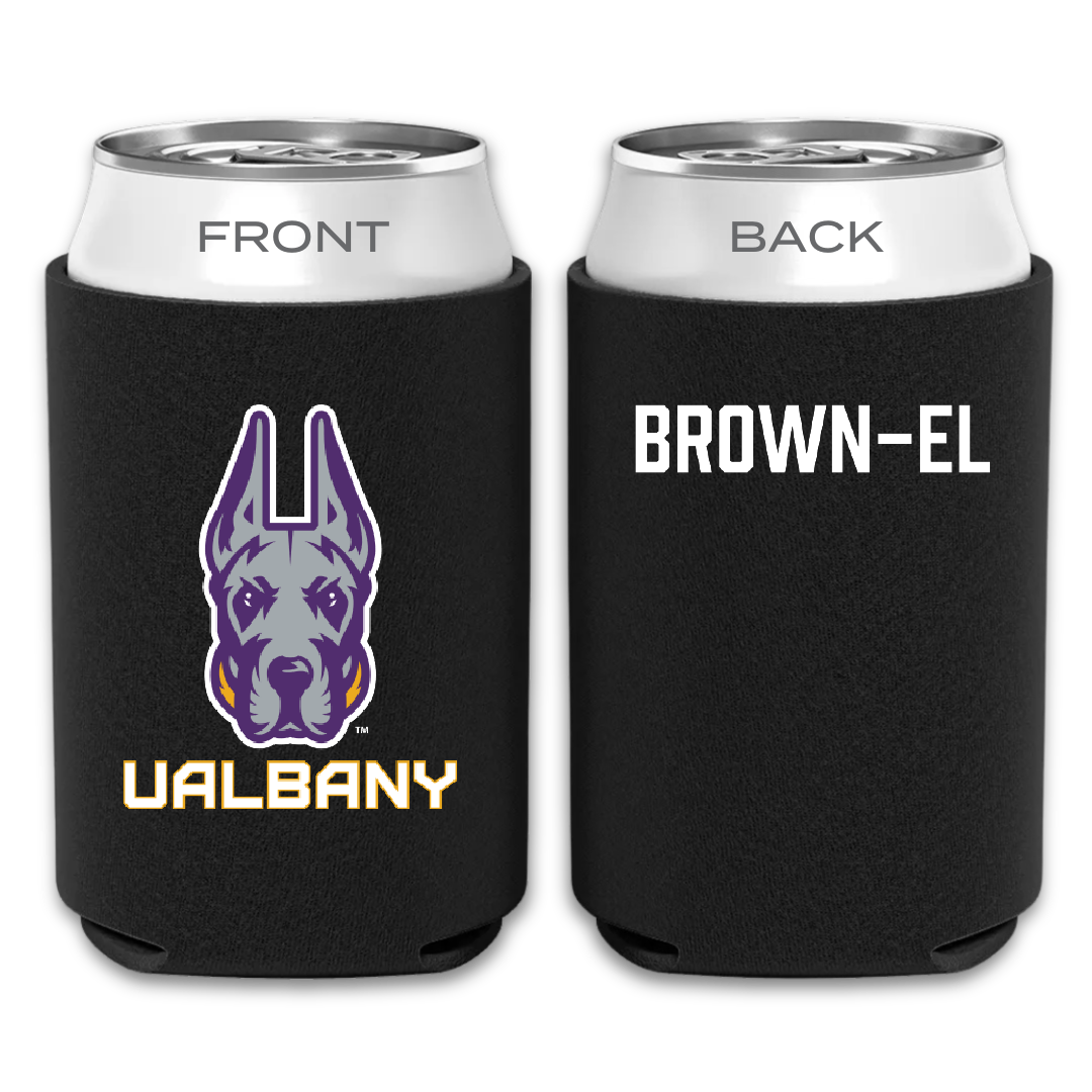 University at Albany TF and XC Black Can Cooler - Malachi Brown-El