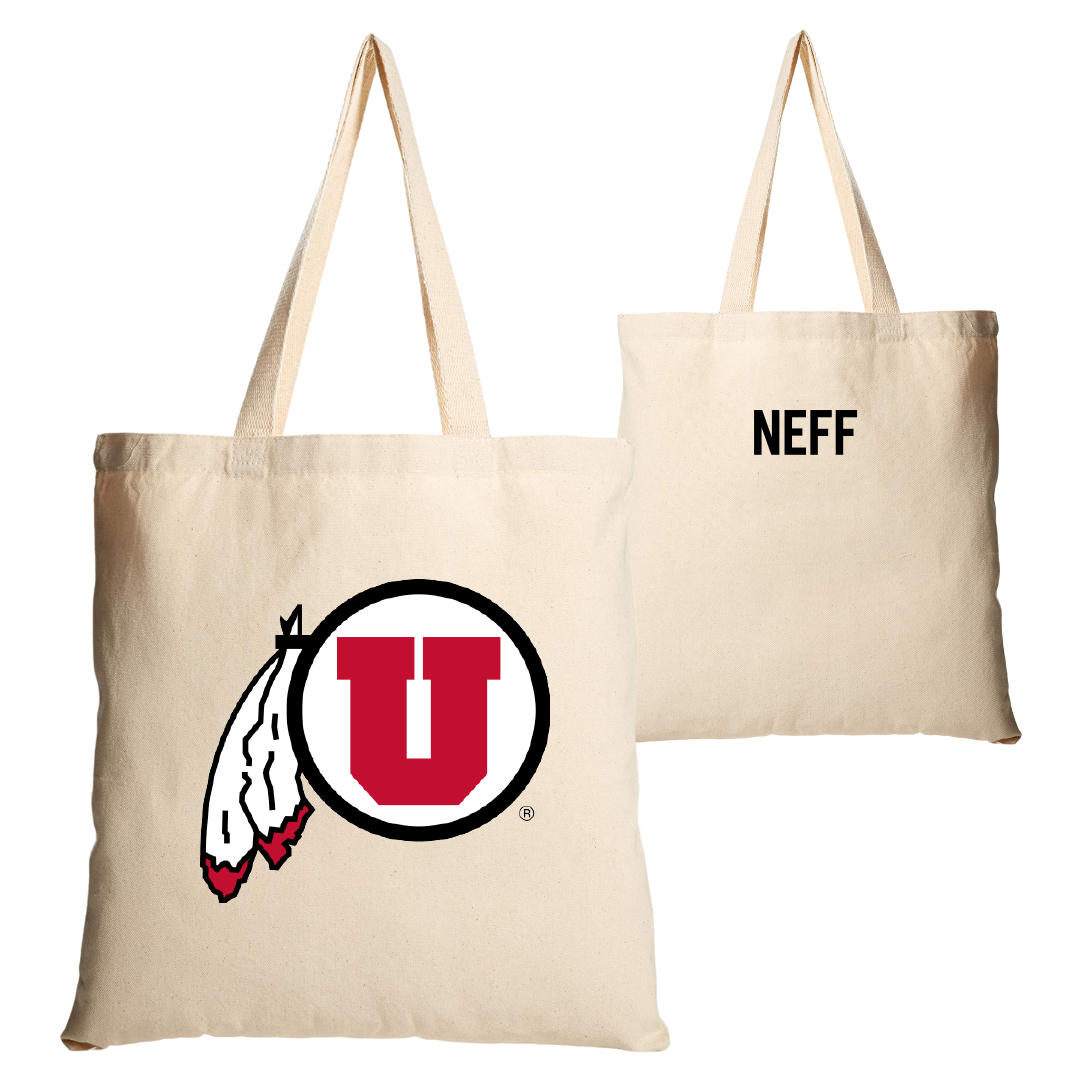 University of Utah Golf Tan Canvas Tote Bag - Zack Neff