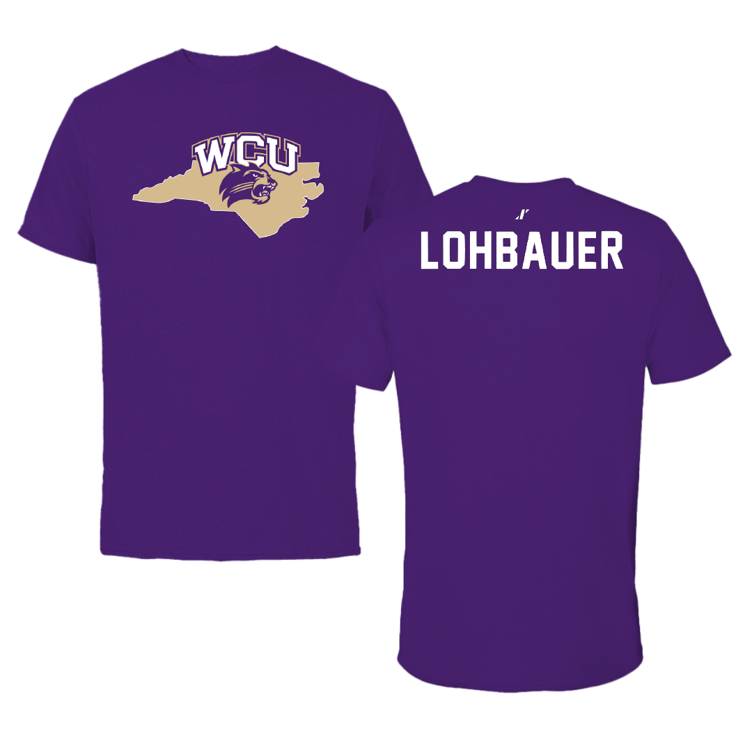 Western Carolina University Golf Purple State Performance Tee - Elizabeth Lohbauer