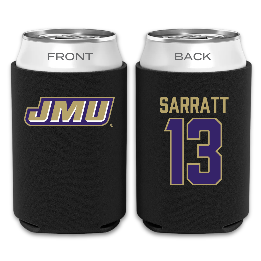 James Madison University Football Black Can Cooler - #13 Elijah Sarratt